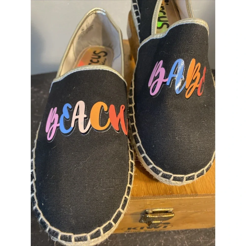 Circus By Sam Edelman‎ Black Canvas Espadrilles 
